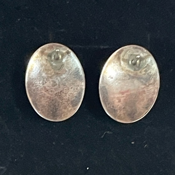 VTG Southwest Sterling Silver Blue Green Azurite Malachite  earrings - Picture 5 of 7